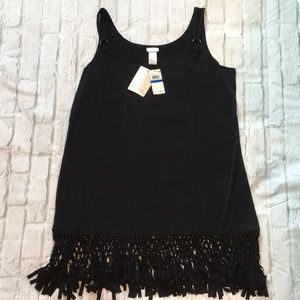 Cute Sleeveless Black Swim Dress Coverup sz XL